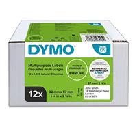 Dymo Étiquette 2093095 – Noir sur blanc – 12 pièces