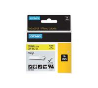 DYMO - Auto-adhésif - noir sur jaune - Roll (1.9 cm x 5.5 m) 1 rouleau(x) vinyl - pour Rhino 4200, 6000, 6000 Hard Case Kit; RhinoPRO 5000