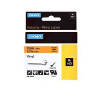 DYMO - Auto-adhésif - noir sur orange - Rouleau (1,2 cm x 5,5 m) 1 rouleau(x) vinyl - pour Rhino 4200, 6000, 6000 Hard Case Kit; RhinoPRO 1000, 3000, 5000