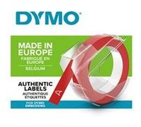 DYMO - Auto-adhésif - rouge - rouleau (0,9 cm x 3 m) 1 rouleau(x) bande de gaufrage 3D - pour DYMO Junior embosser G