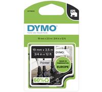 Dymo Cassette ruban d'étiquettes D1 auto-adhésive - S0718050 pour étiqueteuse -19 mm x 3,5 m - Noir sur Blanc