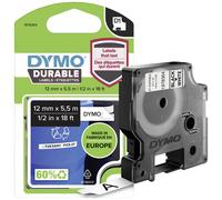 Dymo – Ruban d'étiquetage D1 1978364 – Vinyle durable – Noir sur blanc – 12 mm x 5,5 m