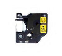 Dymo D1 45018 Ruban adhésif générique pour imprimante d'étiquettes - Texte noir sur fond jaune - Largeur 12mm x 7 mètres - Remplace S0720580