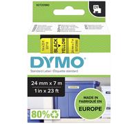 DYMO étiquettes autocollantes D1 authentiques 24 mm x 7 m noir sur jaune pour LabelManager