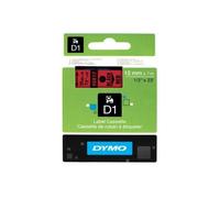 Dymo D1 Adhésif Amovible Noir Sur Rouge Rouleau (1,2 Cm X 7 M) 1 Rouleau(X) Étiquettes Pour Labelmanager 120p, 210d, 220p, 350d,?