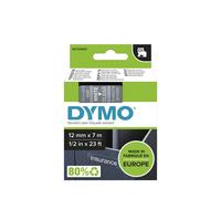 DYMO D1 - Adhésif - blanc sur transparent - Rouleau (1,2 cm x 7 m) 1 rouleau(x) de bande d'étiquettes - pour LabelMANAGER 160, 210D, 210D Kit, 210D Kit Case, 280, 360D, 420P, 420P Kit, 500TS, PnP