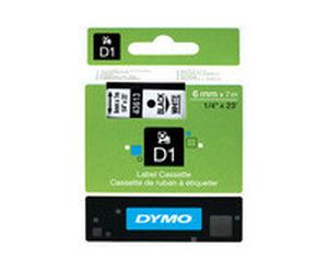 DYMO D1 - bande d'étiquettes - 1 cassette(s) - Rouleau (0,6 cm x 7 m)
