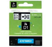 Dymo Ruban d'étiquettes D1 Standard S0720780 - noir sur blanc 6 mm x 7 m - 1 rouleau
