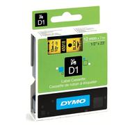 DYMO D1 Cassette de ruban noir sur jaune 12mm / 7 mètres