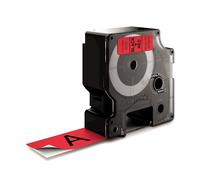 DYMO D1 Cassette de ruban noir sur rouge 24mm / 7 mètres