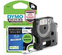 DYMO D1 Durable - Auto-adhésif - noir sur blanc - Rouleau (1,2 cm x 5,5 m) 1 cassette(s) bande d'étiquettes - pour LabelMANAGER 100, 150, 160, 200, 210, 220, 260, 280, 300, 360, 420, 450; MobileLabele