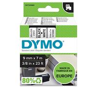 DYMO D1 Étiquette Standard, Noir sur Fond Blanc, 9 mm x 7 m