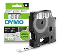 DYMO D1 étiquettes autocollantes authentiques | impression en noir sur fond blanc | 12 mm x 7 m | pour étiqueteuses LabelManager