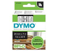 Dymo Étiquettes D1 autocollantes – Noir sur blanc – 24 mm x 7 m