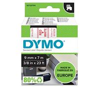 DYMO D1 étiquettes autocollantes authentiques | rouleau de 9 mm x 7 m | impression en rouge sur fond blanc | pour étiqueteuses LabelManager