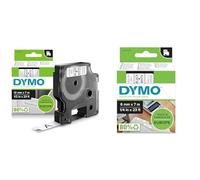 DYMO D1 étiquettes autocollantes, impression en noir sur fond blanc, 12 mm x 7 m & D1 étiquettes autocollantes authentiques | impression en noir sur fond blanc | 6 mm x 7 m