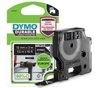 Dymo D1 - Durable Étiquettes - Branco sobre preto - 12mm x 3m, Ruban