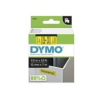 Dymo D1 Ruban 12 mm x 7 m noir sur jaune 45018