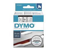 Dymo D1 Ruban 19 mm x 7 m Noir sur Transparent 45800