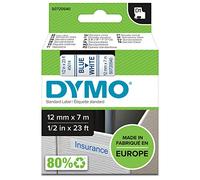 DYMO D1 Ruban pour étiqueteuse standard Pack 1 unité 12 mm x 7 m Blue on White