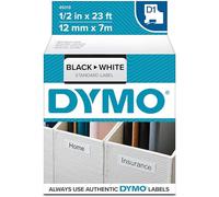 Dymo D1 Standard Labelling Tape 12mm x 7m - Black on White