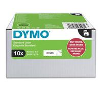 DYMO D1 Standard - Polyester - auto-adhésif - noir sur blanc - 7 x 19 mm 1 rouleau(x) cartouche d'étiquette (pack de 10) - pour LabelMANAGER 350, 360, 400, 420, 450, 500, Wireless PnP; LabelPOINT 350;