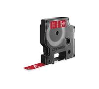 DYMO Étiquette d'identification Dymo - 12,70 mm Largeur - Blanc, Rouge