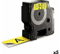 Dymo - Etiquette Dymo Label Manager D1 polyester 24mm jaune | 1 pièce | 5 pièces