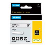 Dymo Étiquettes autocollantes en vinyle Rhino S0718620 - 9 mm x L. 5,5 m - Noir sur Blanc