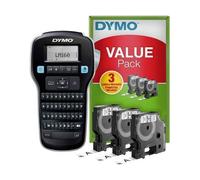 DYMO Kit de base avec étiqueteuse LabelManager 160 | Imprimante Portable avec 3 rouleaux de ruban pour étiquettes Dymo D1 | Clavier AZERTY | Idéal pour le bureau ou la maison