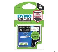 DYMO LabelManager cassette ruban D1 durable, haute résistance, Noir/Blanc, 12mm x 5,5m