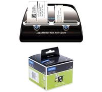 Dymo LabelWriter 450 Twin Turbo Imprimante d'Etiquettes USB + 2 rouleaux de 1000 Étiquettes Multi-usages, 57 mm x 32 mm