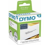 Dymo 99010 (S0722370) - (28 mm x 89 mm) 2 rouleaux - Noir sur blanc - Étiquette