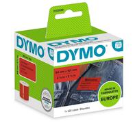 Dymo Labelwriter - Adhésif - Rouge - 54 X 101 Mm 220 Étiquette(S) (1 Rouleau(X) X 220 Étiquettes - Pour Dymo Labelwriter 400, 450