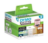 DYMO LabelWriter Étiquettes Industrielles Durables, 25mm x 89mm, 2 x 350 | 700 étiquettes permanentes auto-adhésives haute performance pour Étiqueteuses LabelWriter, étiquettes DYMO authentiques