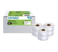 DYMO LabelWriter Medium - Noir sur blanc - 57 x 32 mm 6000 étiquette(s) (6 rouleau(x) x 1000 étiquettes multi-emploi - pour DYMO LabelWriter 310, 315, 320, 330, 400, 450, 4XL, SE450, Wireless