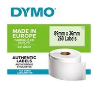 DYMO LabelWriter - Plastique - adhésif permanent - transparent - 36 x 89 mm 260 étiquette(s) (1 rouleau(x) x 260 étiquettes adresses - pour DYMO LabelWriter 310, 315, 320, 330, 400, 450, 4XL, SE450, W