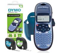 DYMO LetraTag LT-100H Étiqueteuse Portable, Support Mural et 2 Rubans, Bleu | Kit de Marquage, Imprimante Portable, Impression Thermique des Étiquettes Autocollantes, 2 Cassettes de Recharge, 12 mm x 4 m