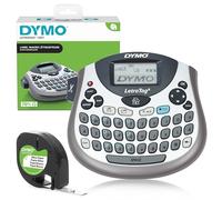 Dymo LetraTag LT-100T Étiqueteuse Portable avec Clavier QWERTZ, Argent, idéal pour Le Bureau ou la Maison