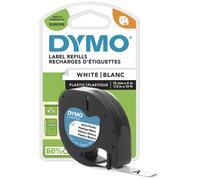 DYMO LetraTAG - Plastique - blanc - Rouleau (1,2 cm x 4 m) 1 cassette(s) ruban - pour LetraTag LT-100H, LT-100T, QX50, XR