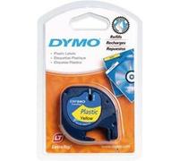 DYMO LetraTAG - Plastique - jaune - Rouleau (1,2 cm x 4 m) 1 cassette(s) ruban - pour LetraTag LT-100H, LT-100T, QX50, XR G