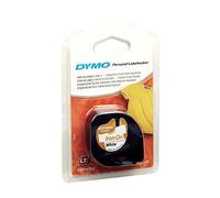 DYMO Lot de 3 Cassettes Ruban LetraTag TEXTILE Repassable 12 mm x 2 m Noir sur Blanc