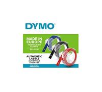 DYMO lot de 3 rubans 3D en blister, finition brillante, 9mm x 3m, assortis : Noir, bleu, Rouge