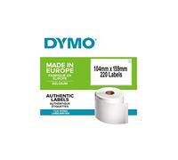 DYMO LW étiquettes authentiques d’expédition extra-larges pour étiqueteuses LabelWriter 5XL/4XL | 104 mm x 159 mm | rouleau de 220 | impression en noir sur fond blanc