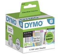 DYMO LW étiquettes autocollantes authentiques polyvalentes 57 mm x 32 mm rouleau de 1 000 étiquettes faciles à décoller pour les étiqueteuses LabelWriter