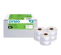 Dymo Étiquettes autocollantes LabelWriter 32 x 57 mm - 6 rouleaux de 1000 - Noir sur blanc