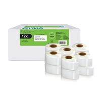 DYMO LW étiquettes de retour autocollantes | 25 mm x 54 mm | 12 rouleaux 500 étiquettes faciles à décoller (lot de 6.000) | pour les étiqueteuses LabelWriter