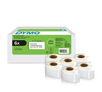 DYMO LW étiquettes de retour autocollantes | 25 mm x 54 mm | 6 rouleaux 500 étiquettes faciles à décoller (lot de 3.000) | pour les étiqueteuses LabelWriter