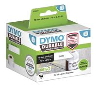 DYMO LW Étiquettes industrielles résistantes authentique plastique blanc 19 x 64 mm 2 rouleaux de 450 (lot de 900) pour étiqueteuses LabelWriter 450/550 et 4XL/5XL