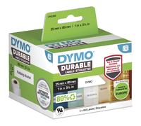 Dymo Lw Étiquettes Industrielles Résistantes Authentique Plastique Blanc 25 X 89 Mm 2 Rouleaux De 350 (Lot De 700) Pour Étiqueteuses Labelwriter 450/550 Et 4xl/5xl
